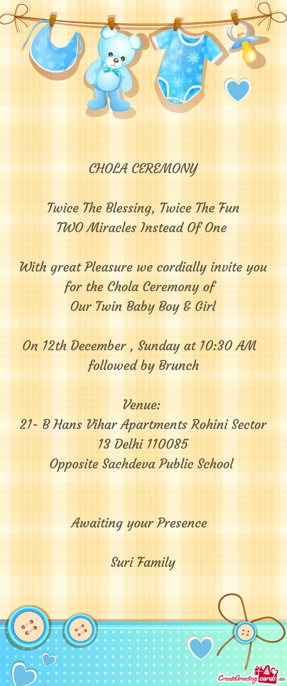 On 12th December , Sunday at 10:30 AM