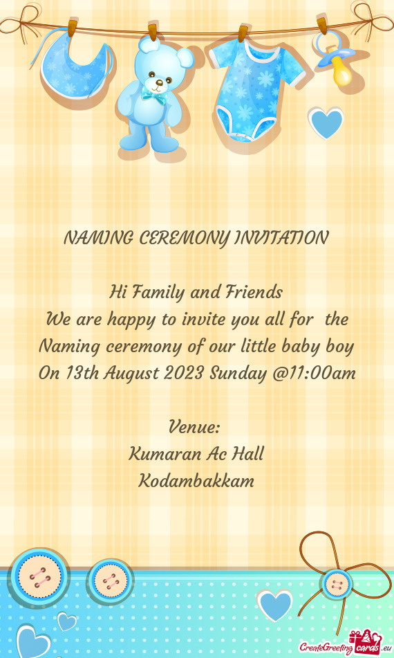 On 13th August 2023 Sunday @11:00am