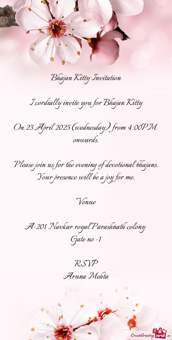 On 23 April 2025 (wednesday) from 4:00PM