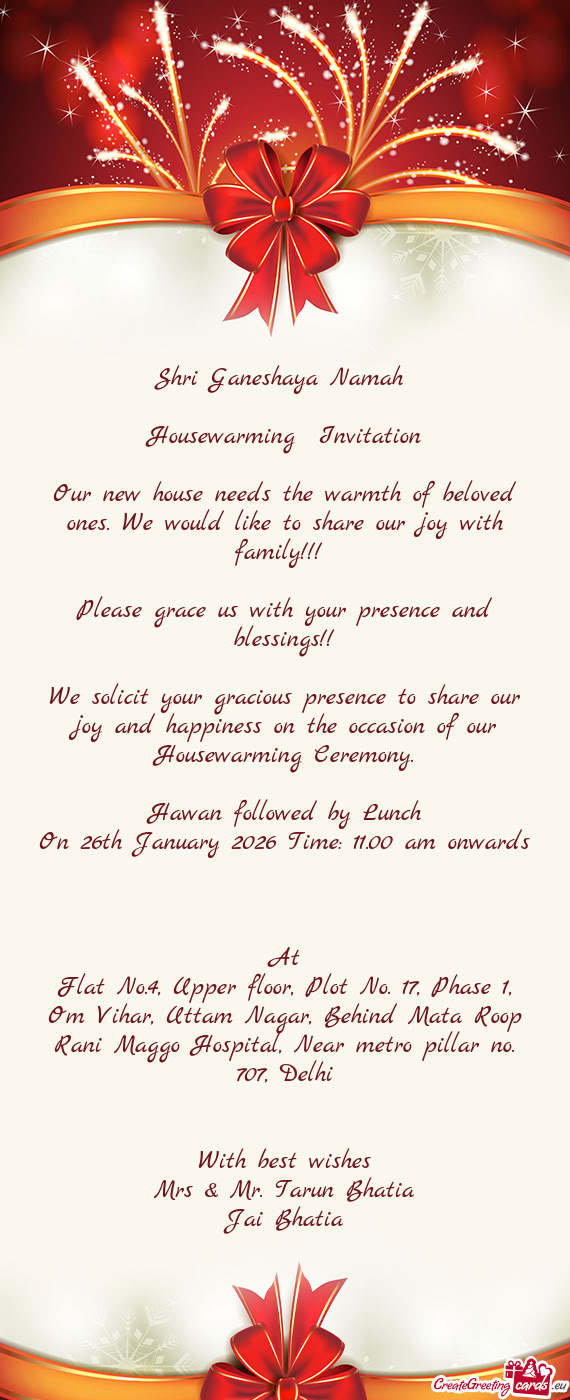 On 26th January 2026 Time: 11.00 am onwards