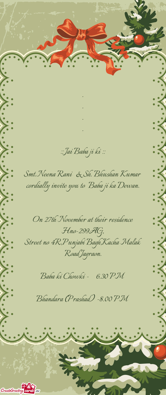 On 27th November at their residence Hno-299AG