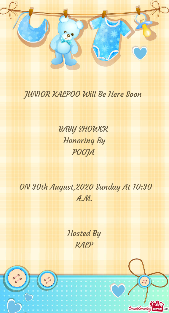 ON 30th August,2020 Sunday At 10:30 A.M