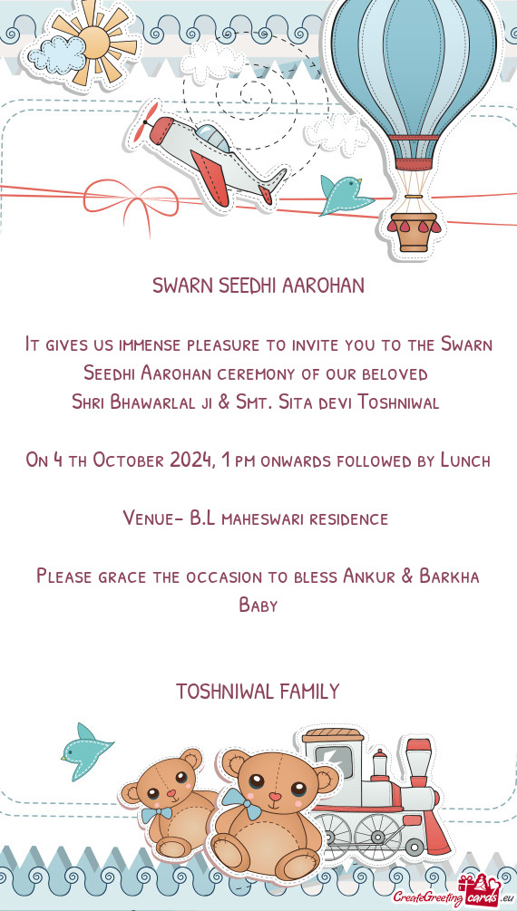 On 4 th October 2024, 1 pm onwards followed by Lunch