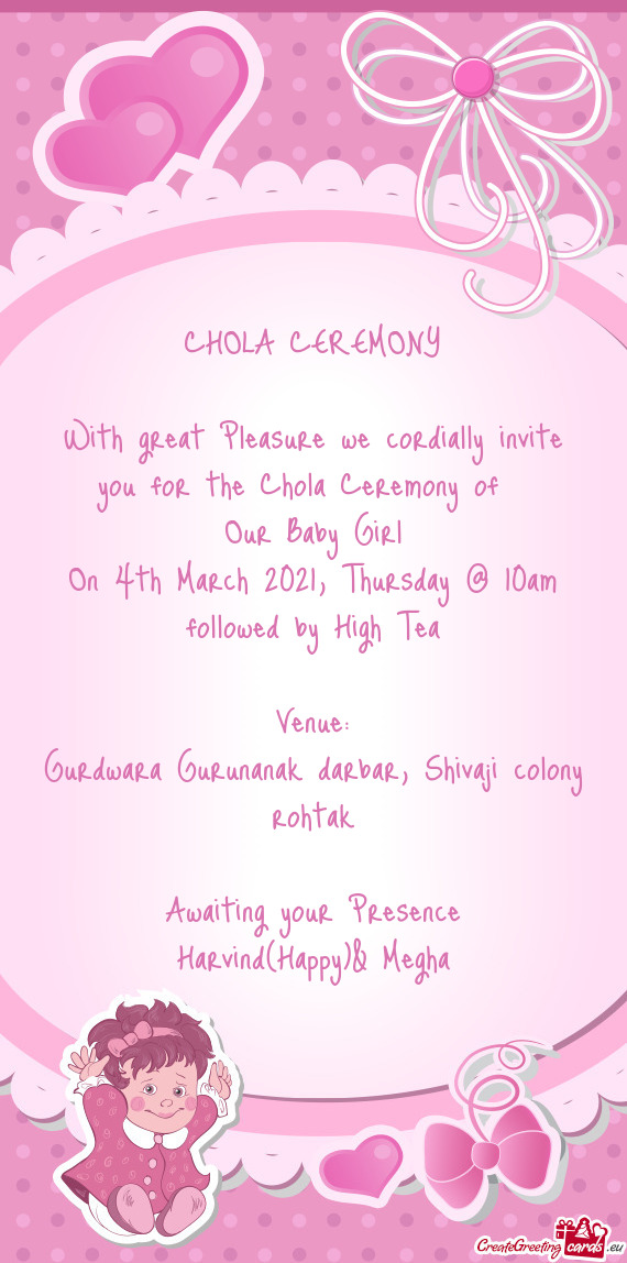 On 4th March 2021, Thursday @ 10am followed by High Tea