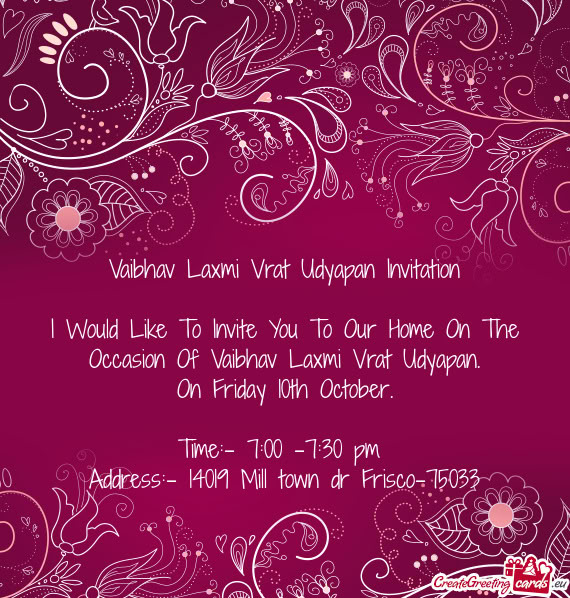 On Friday 10th October