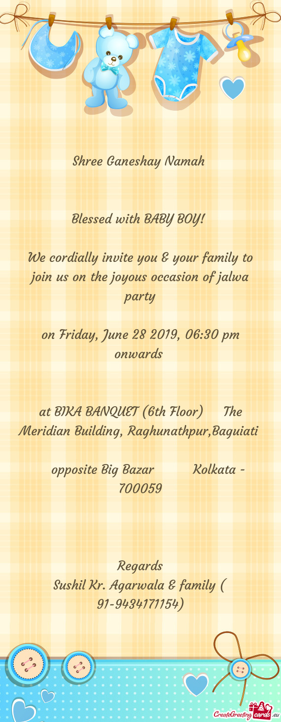 On Friday, June 28 2019, 06:30 pm onwards