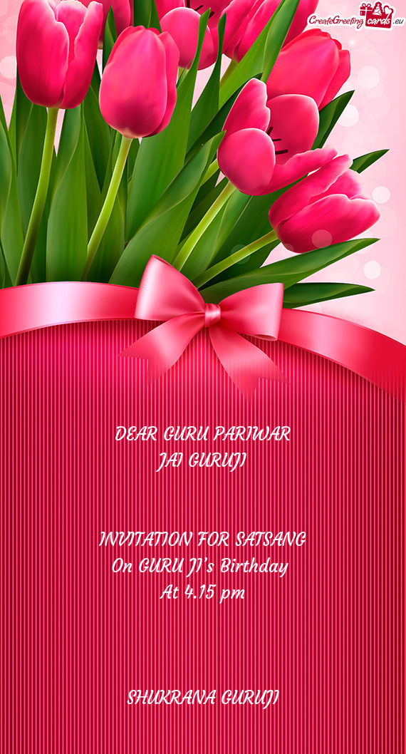 On GURU JI’s Birthday