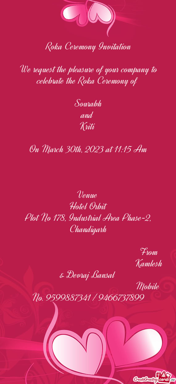 On March 30th, 2023 at 11:15 Am