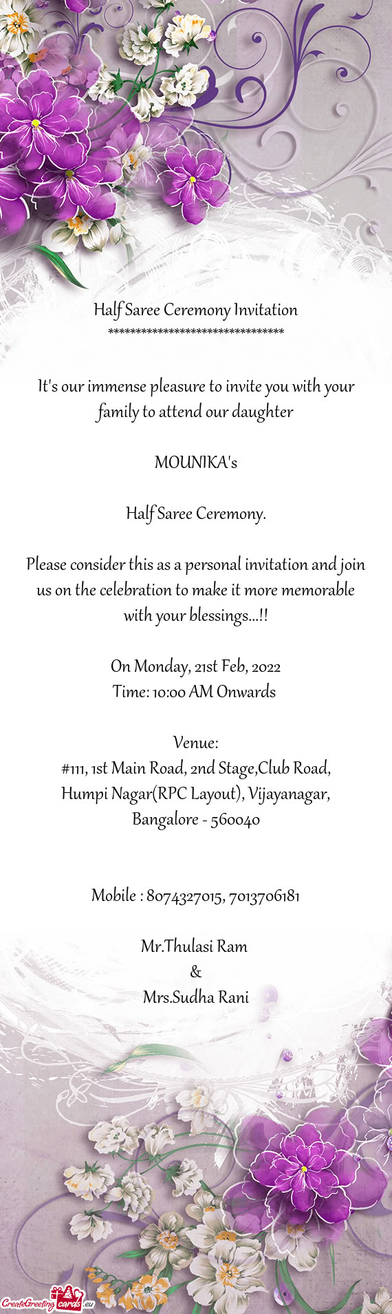 On Monday, 21st Feb, 2022