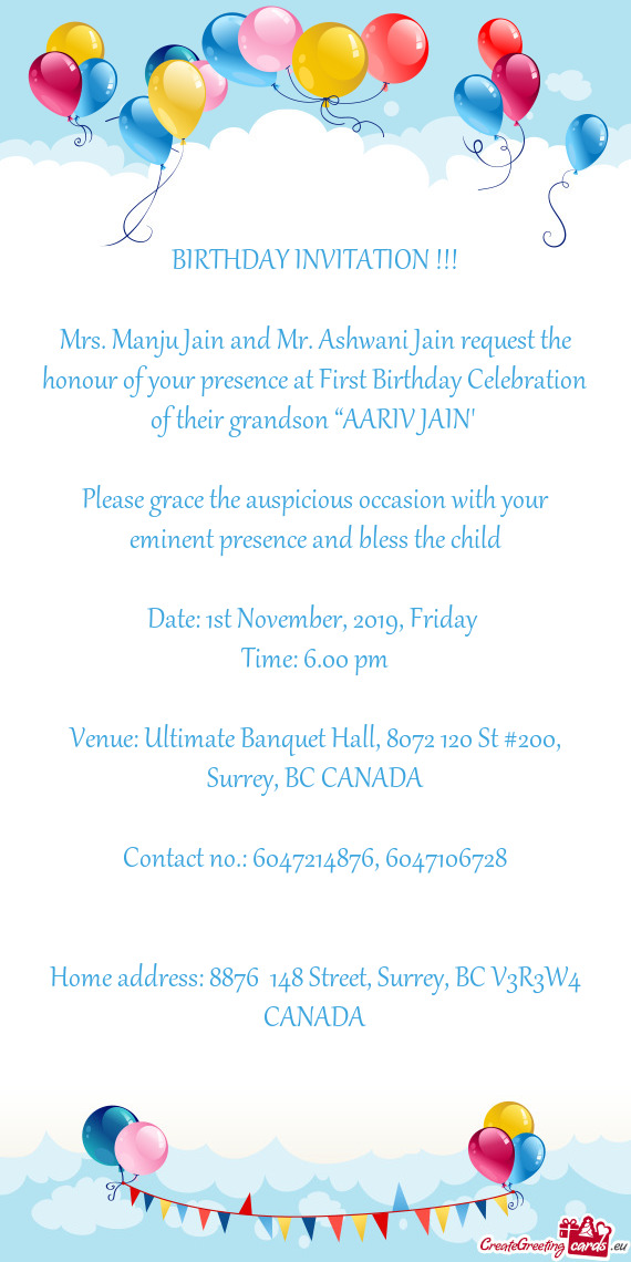 On of their grandson “AARIV JAIN”