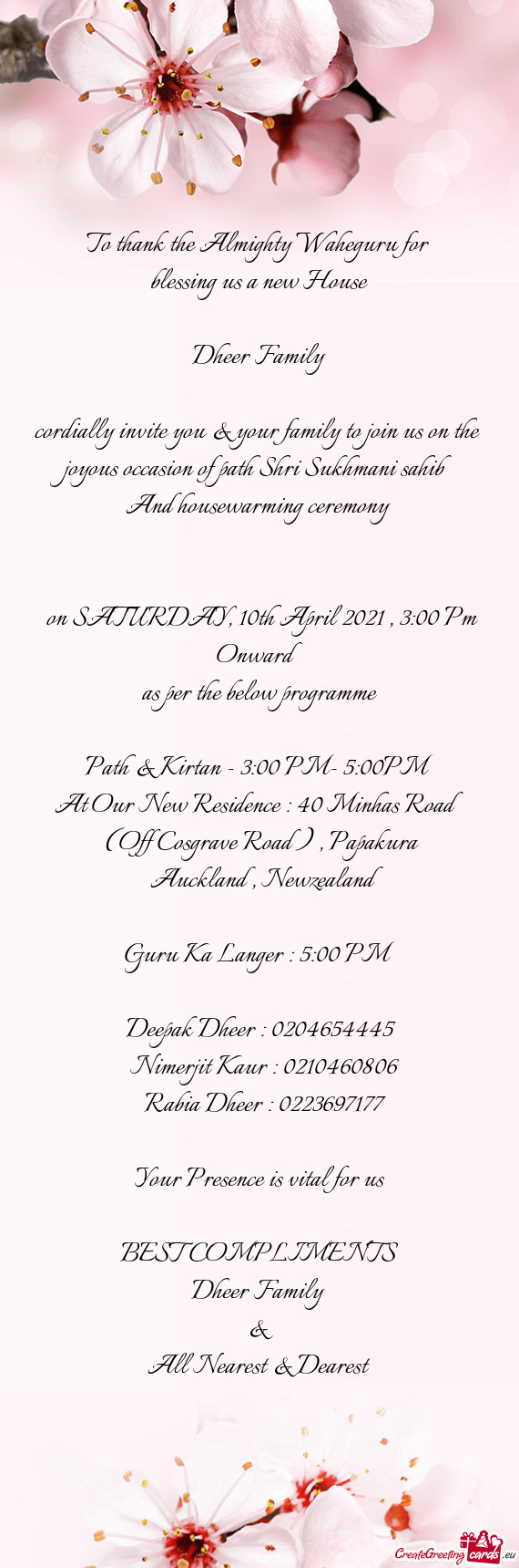 On SATURDAY, 10th April 2021 , 3:00 Pm Onward