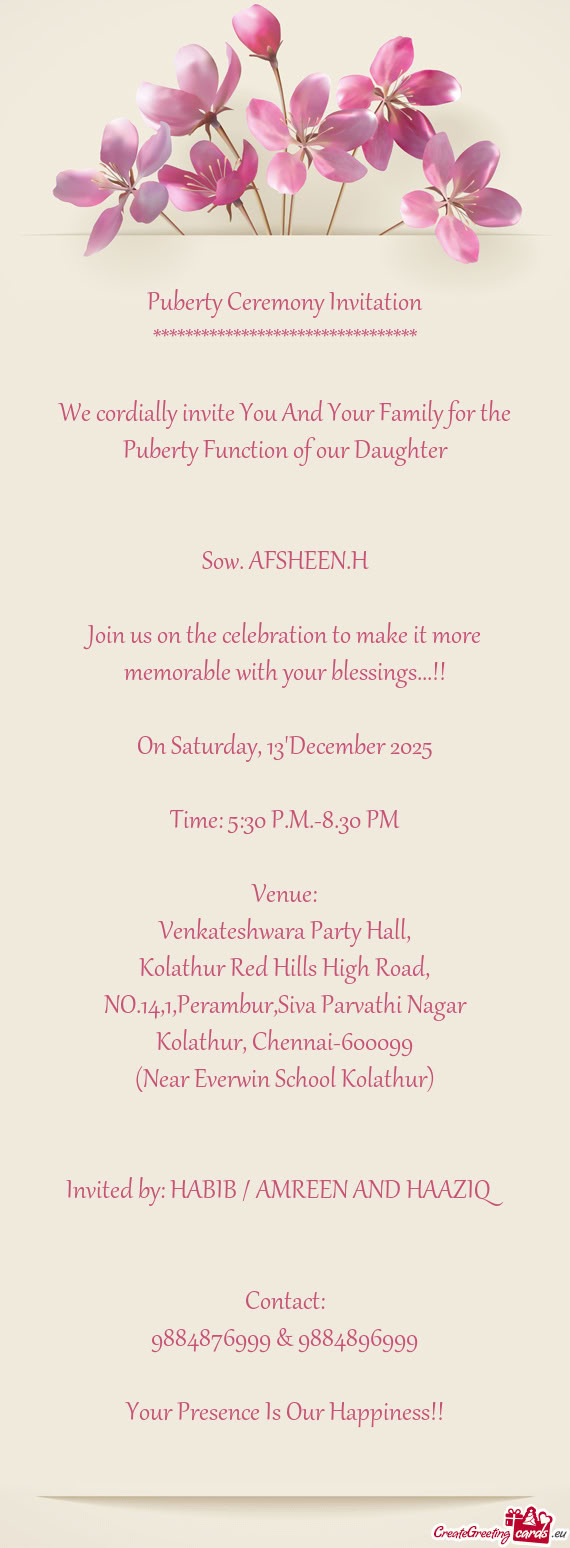 On Saturday, 13'December 2025