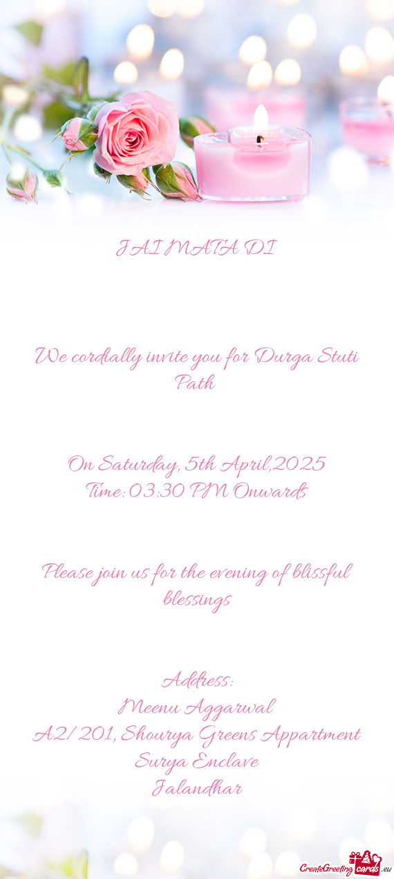 On Saturday, 5th April,2025