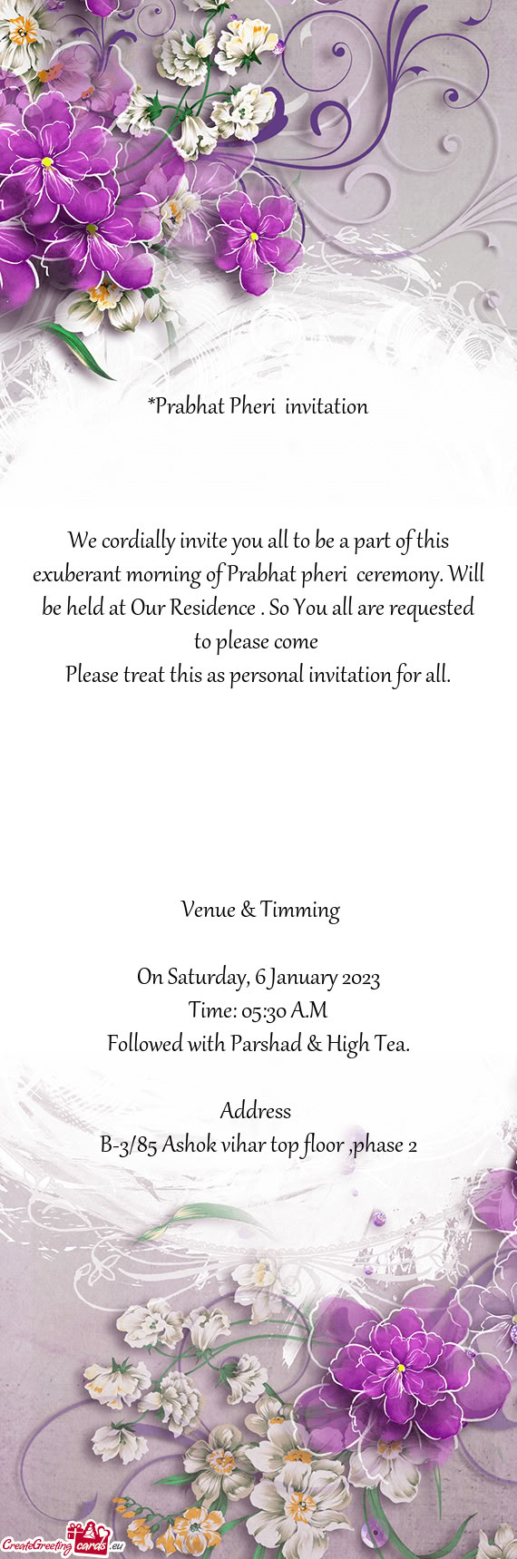 On Saturday, 6 January 2023