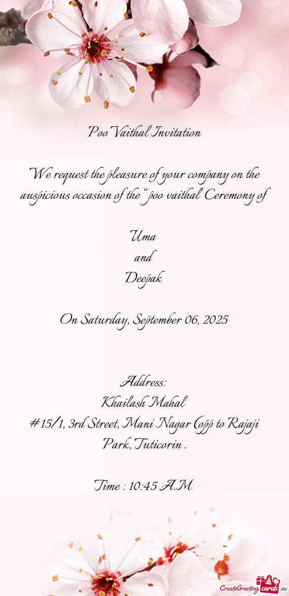 On Saturday, September 06, 2025