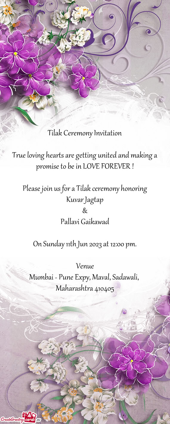 On Sunday 11th Jun 2023 at 12:00 pm