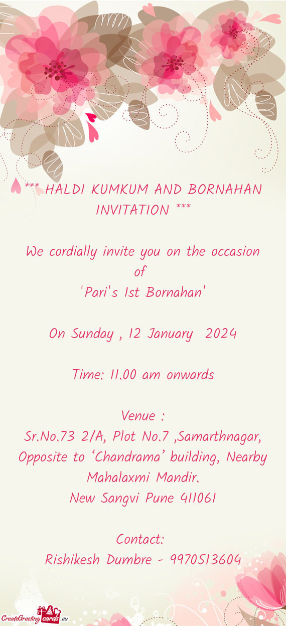 On Sunday , 12 January 2024