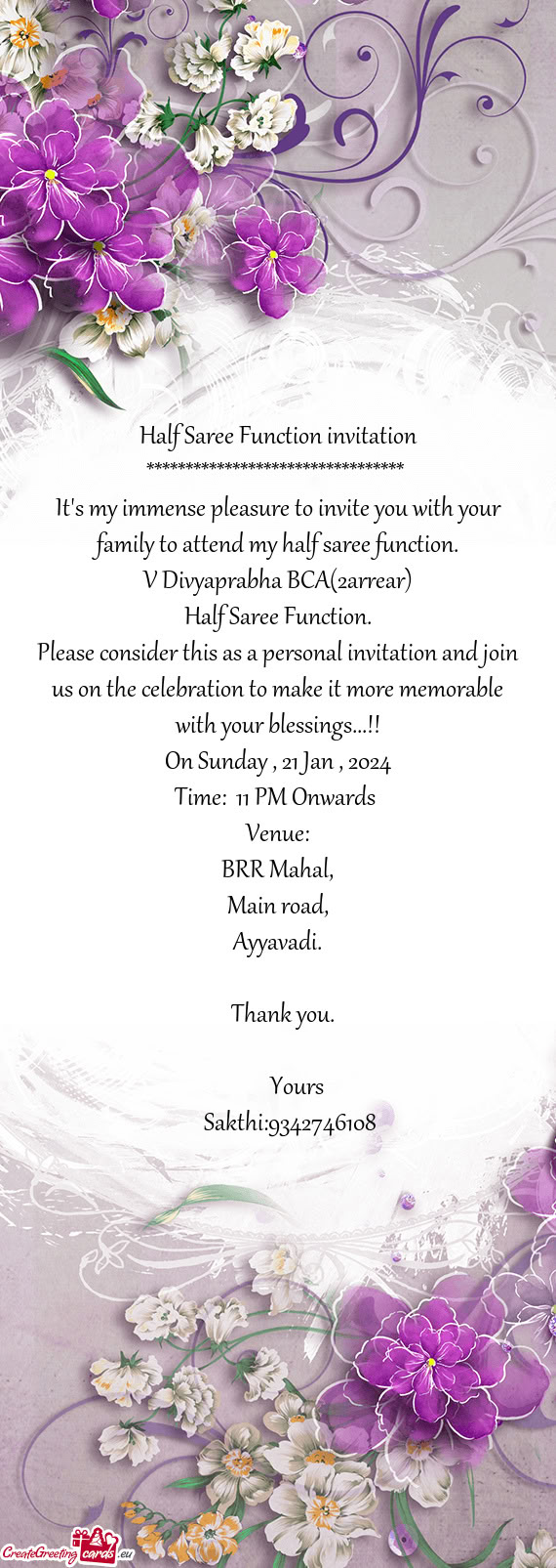 On Sunday , 21 Jan , 2024