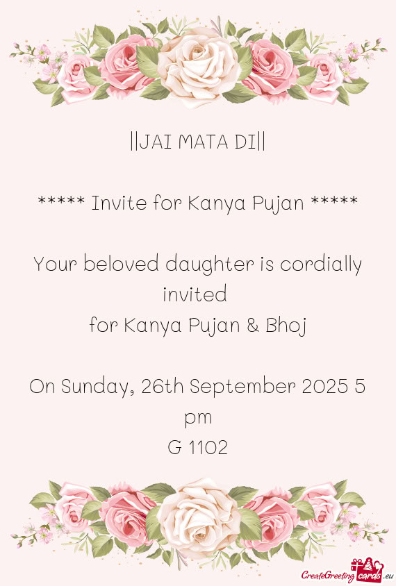 On Sunday, 26th September 2025 5 pm