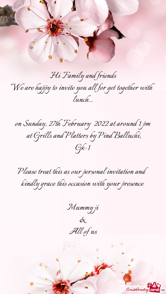 On Sunday, 27th February 2022 at around 1 pm