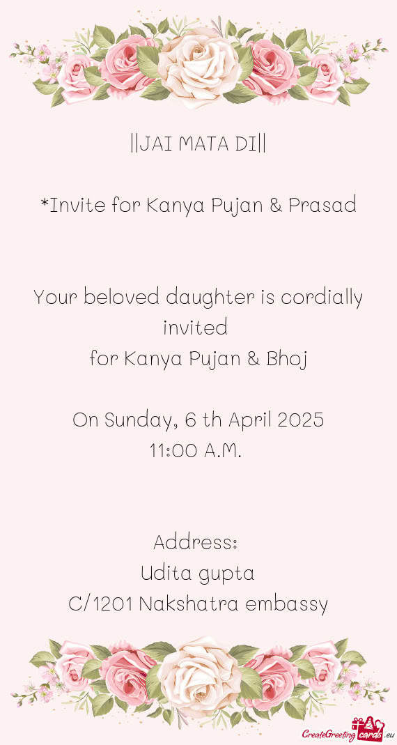 On Sunday, 6 th April 2025