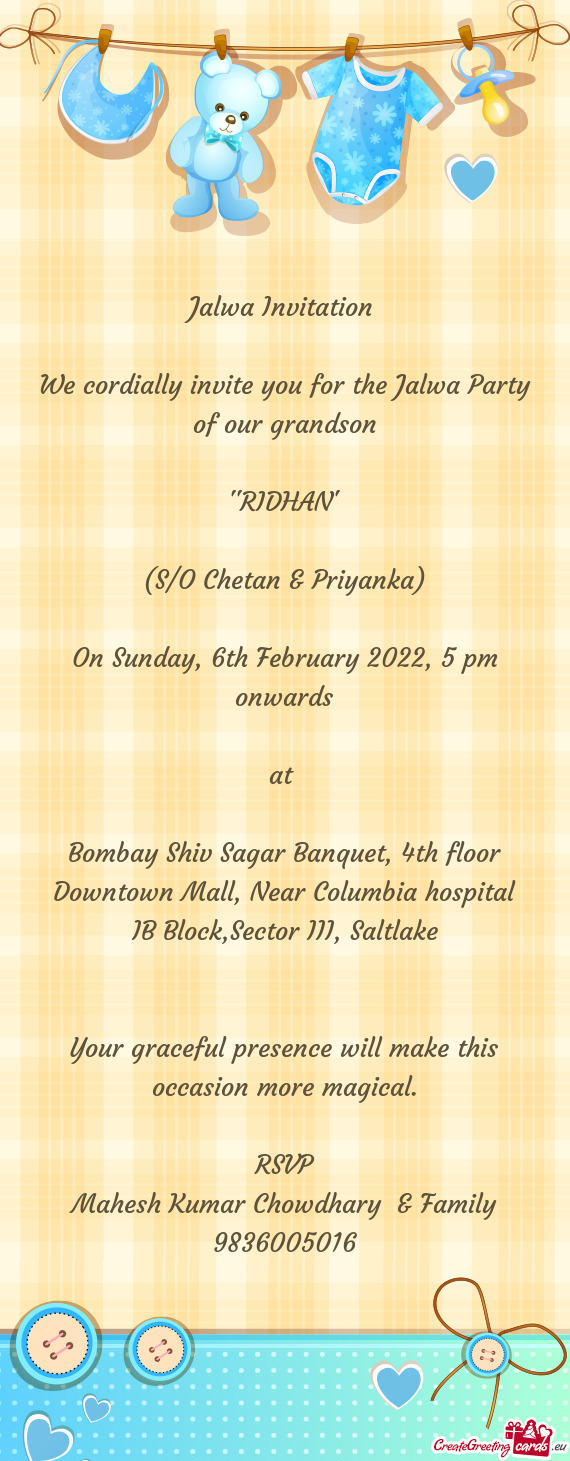 On Sunday, 6th February 2022, 5 pm onwards