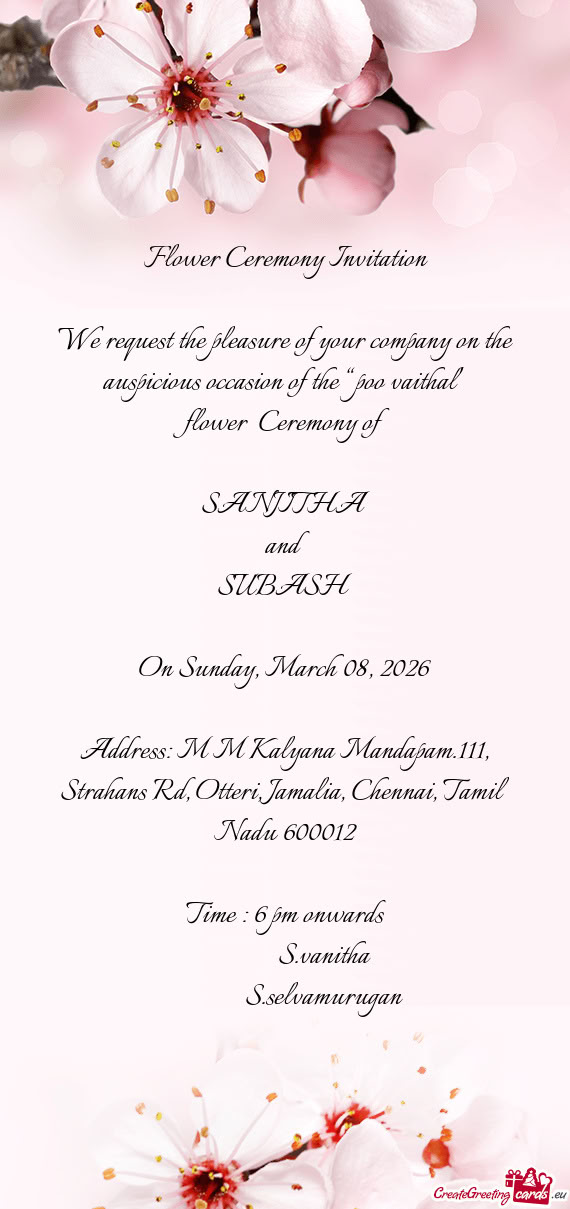 On Sunday, March 08, 2026