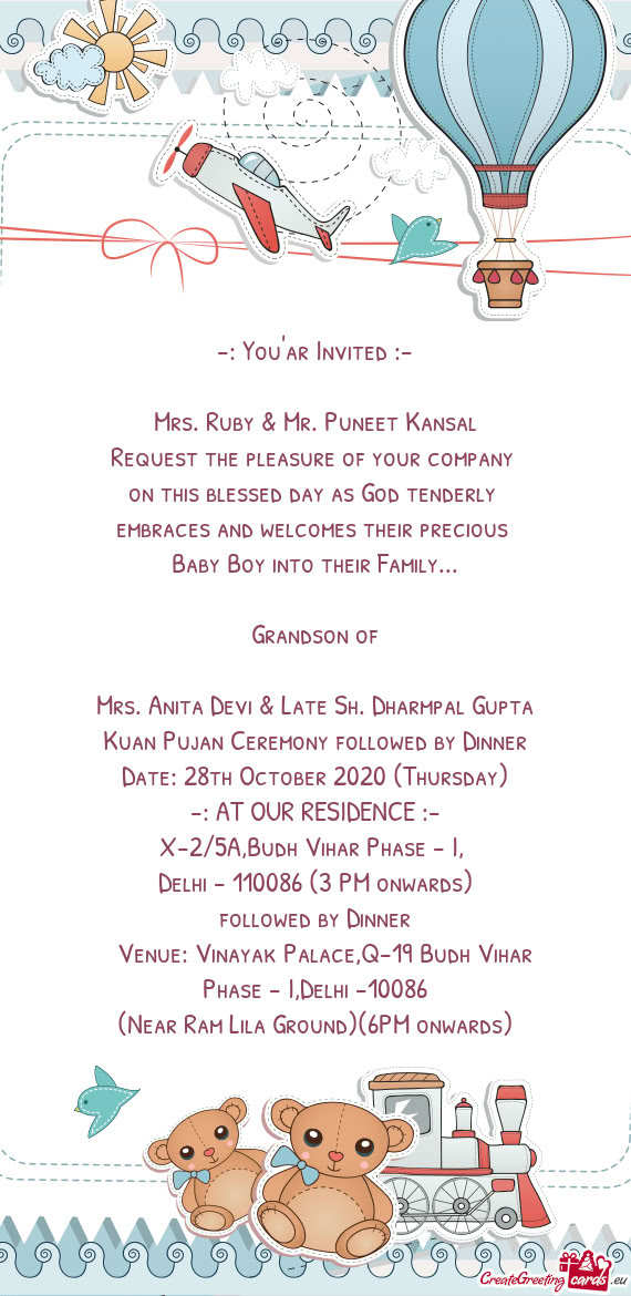 On this blessed day as God tenderly