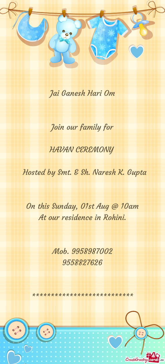 On this Sunday, 01st Aug @ 10am