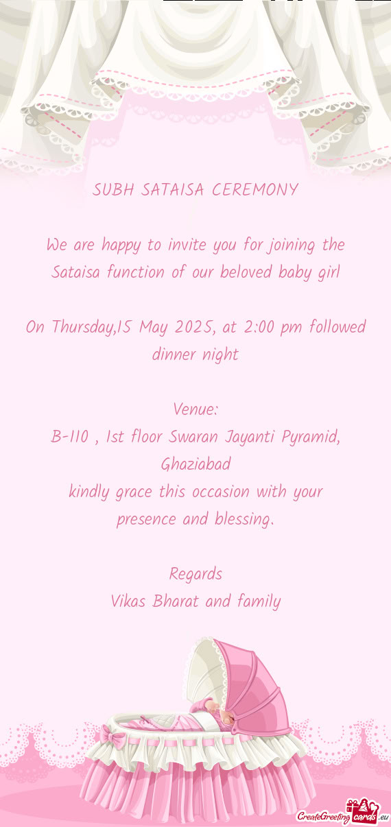 On Thursday,15 May 2025, at 2:00 pm followed dinner night