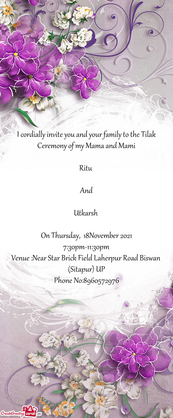 On Thursday, 18November 2021