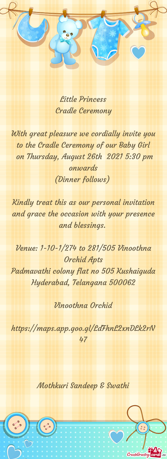 On Thursday, August 26th 2021 5:30 pm onwards