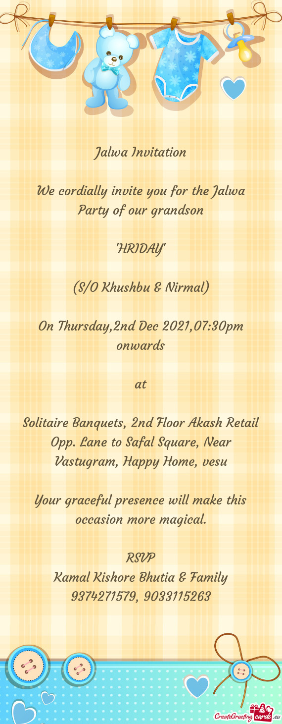 On Thursday,2nd Dec 2021,07:30pm onwards