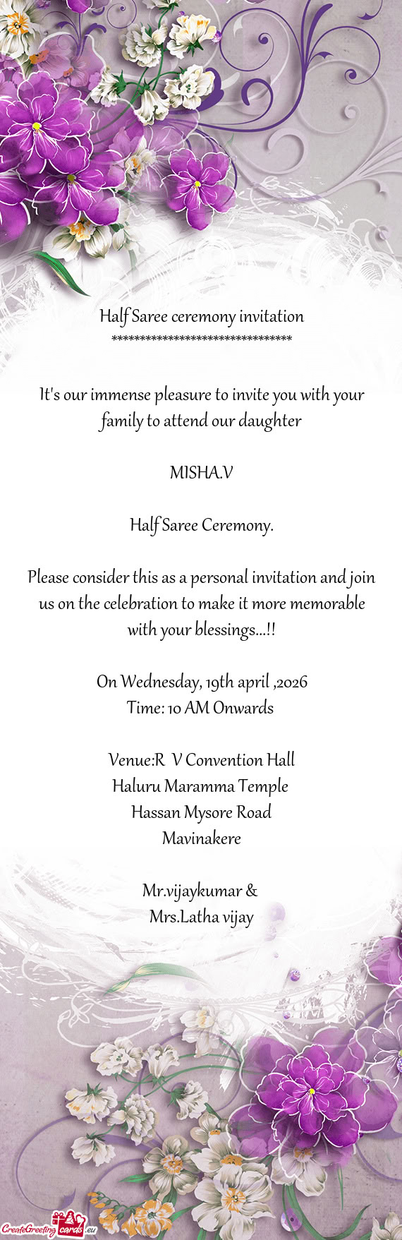 On Wednesday, 19th april ,2026