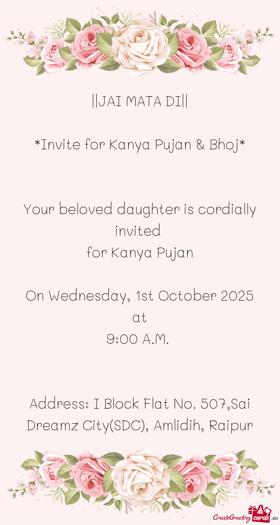 On Wednesday, 1st October 2025 at