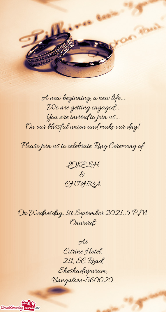 On Wednesday, 1st September 2021, 5 P.M Onwards