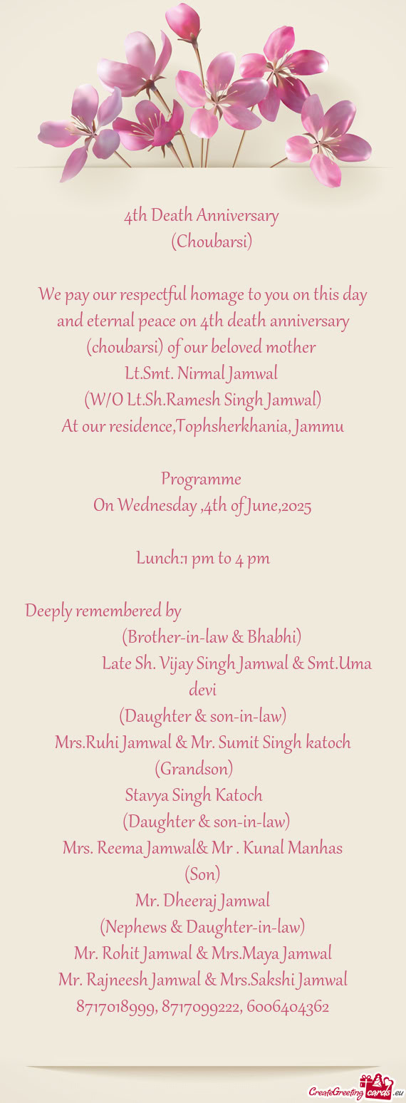 On Wednesday ,4th of June,2025