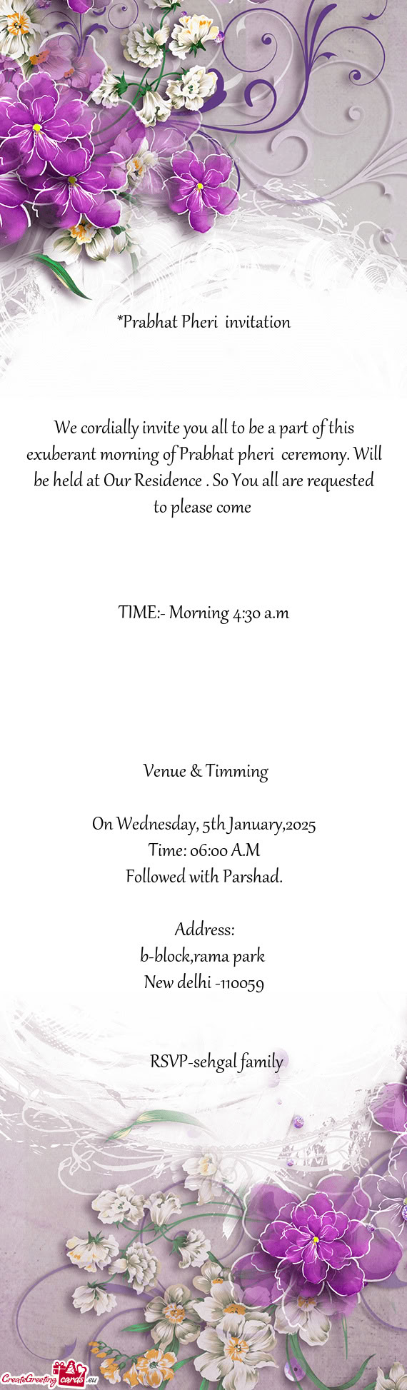 On Wednesday, 5th January,2025