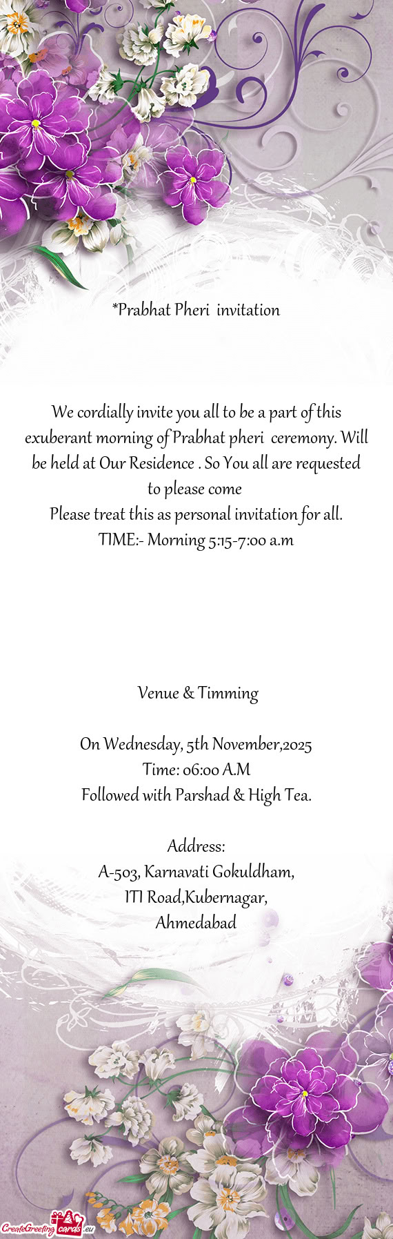 On Wednesday, 5th November,2025