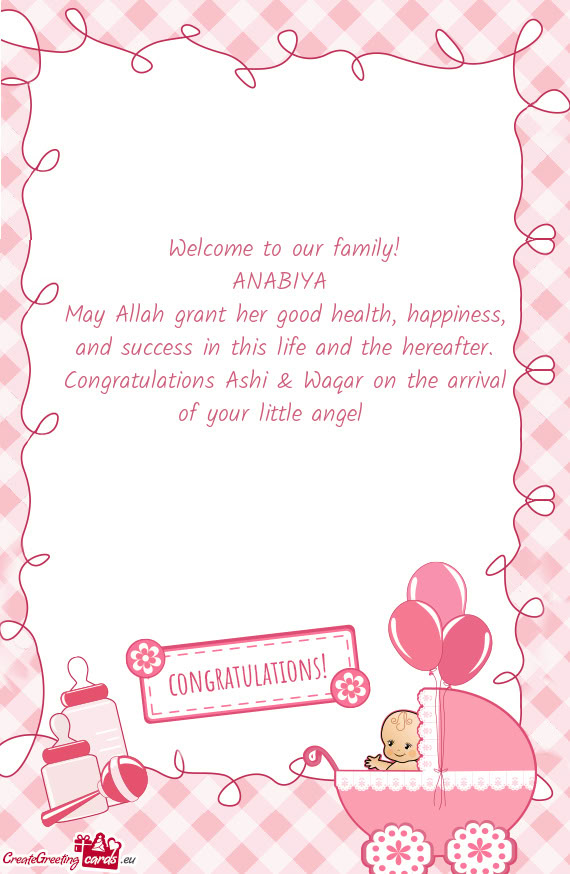 Ons Ashi & Waqar on the arrival of your little angel 🌸
