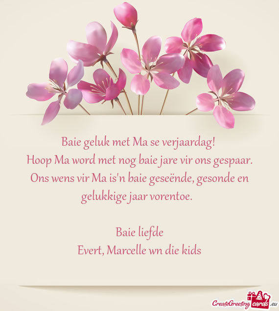 Ons wens vir Ma is