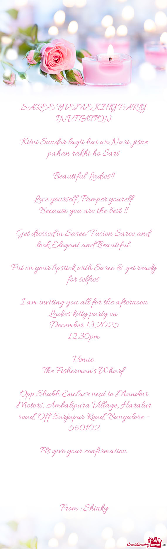 Opp Shubh Enclave next to Mandovi Motors, Ambalipura Village, Haralur road, Off Sarjapur Road, Banga