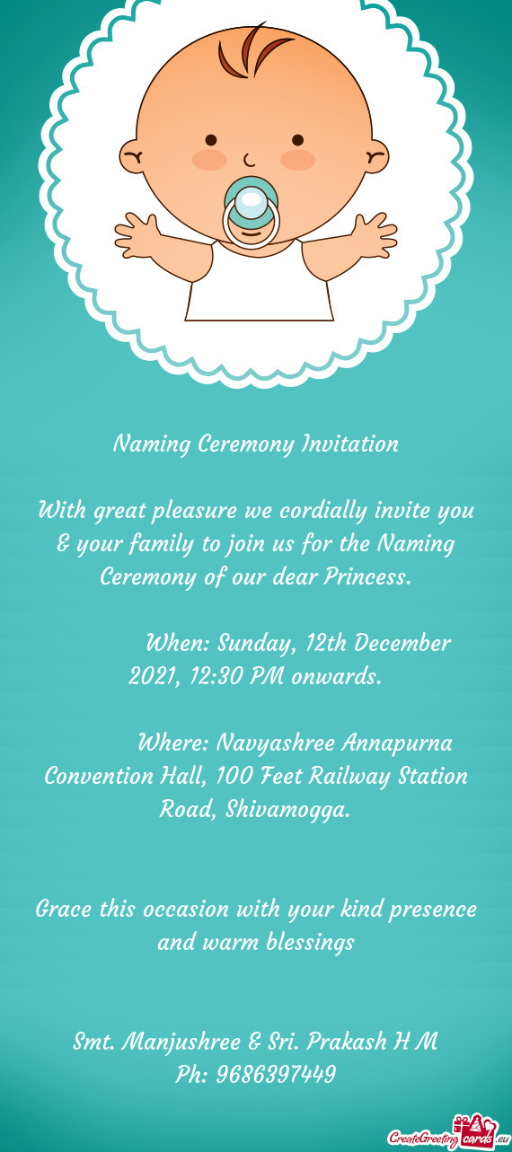 Or the Naming Ceremony of our dear Princess