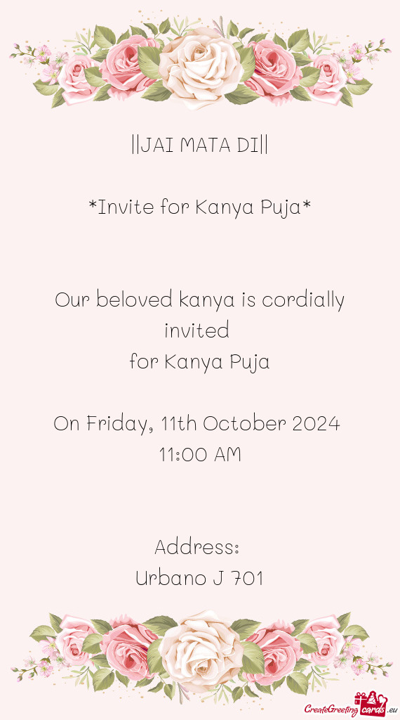 Our beloved kanya is cordially invited