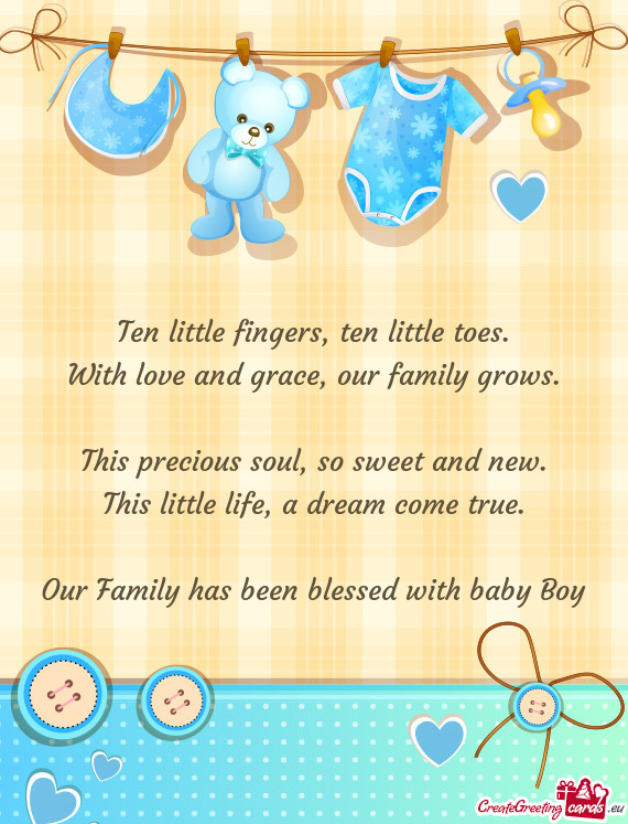 Our Family has been blessed with baby Boy