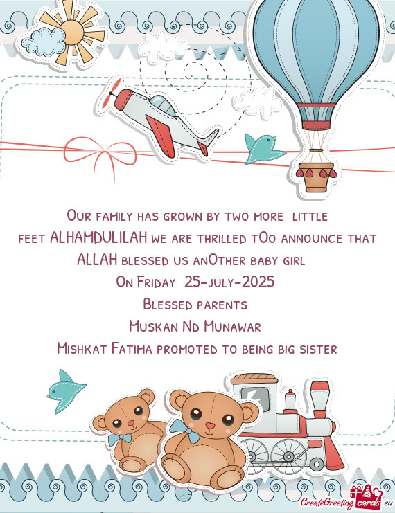Our family has grown by two more little feet🐾ALHAMDULILAH we are thrilled tOo announce that ALLA