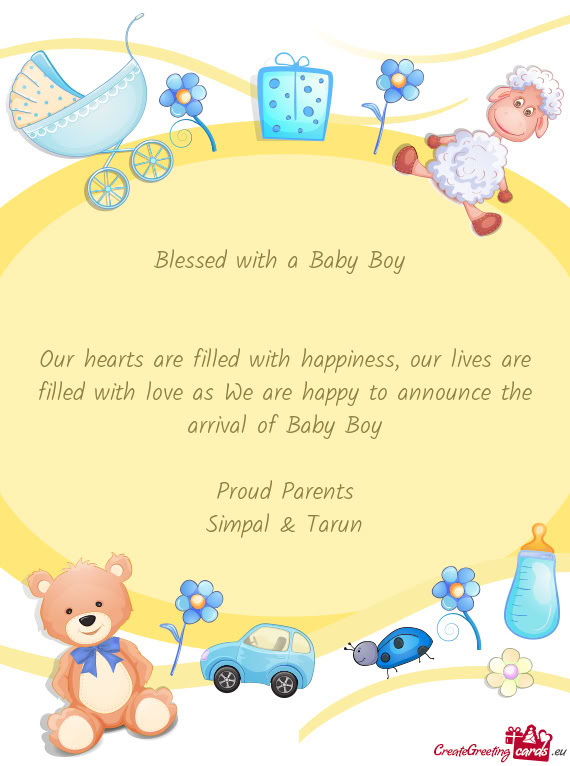 Our hearts are filled with happiness, our lives are filled with love as We are happy to announce the