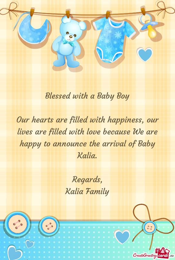 Our hearts are filled with happiness, our lives are filled with love because We are happy to announc