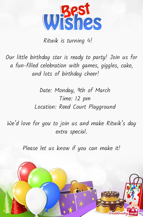 Our little birthday star is ready to party! Join us for a fun-filled celebration with games, giggles