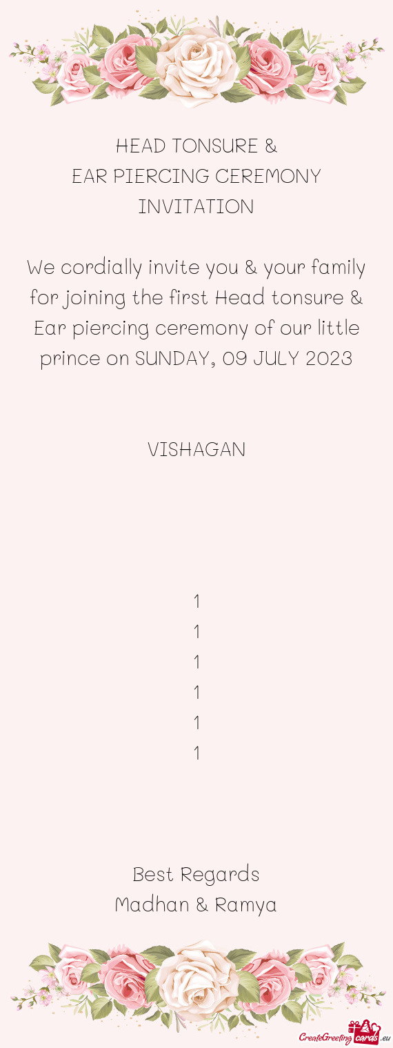 Our little prince on SUNDAY, 09 JULY 2023